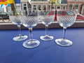 Set van 4 klassiek ruitgeslepen kristallen glazen rond 1900